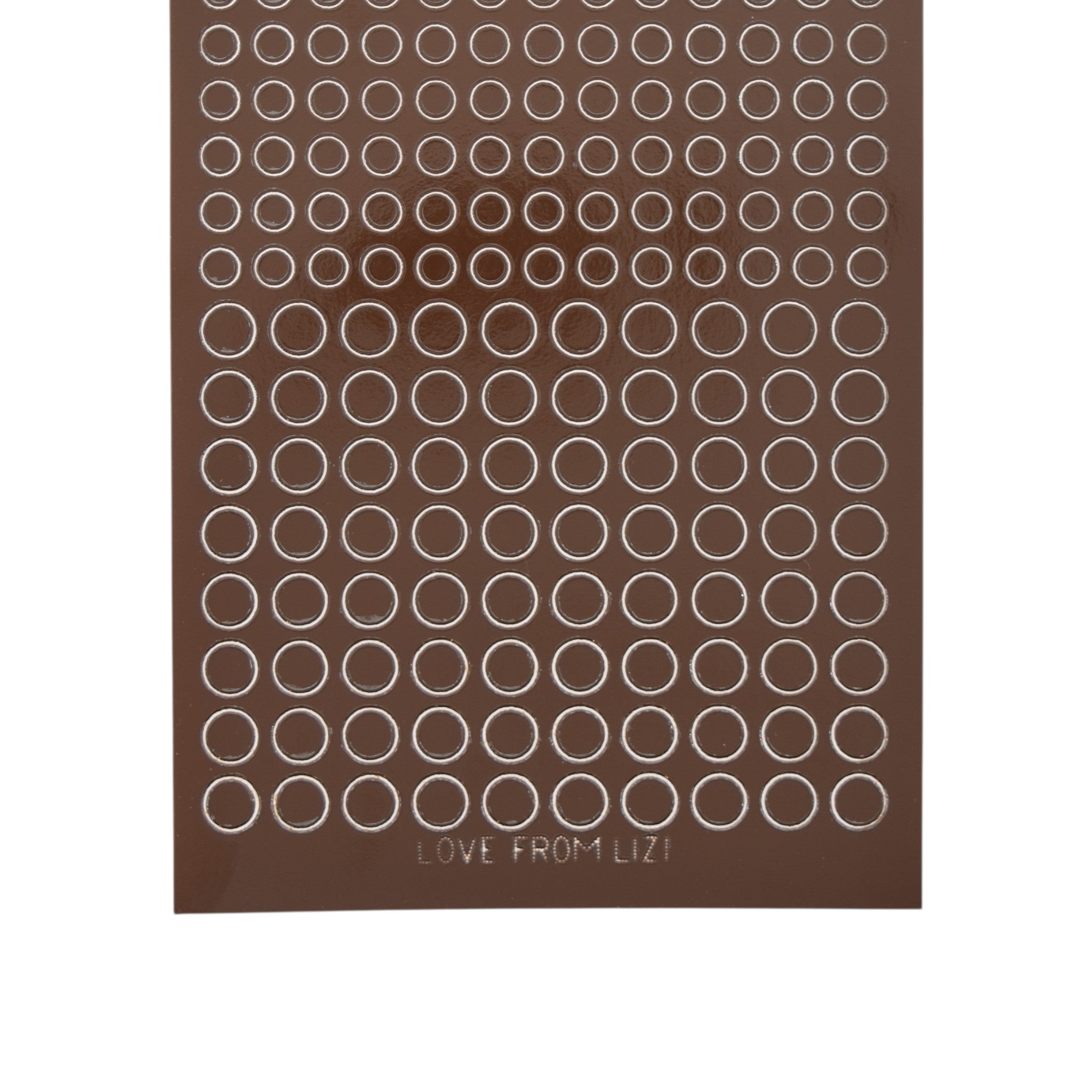 Mini Circles Brown Peel-Off Stickers